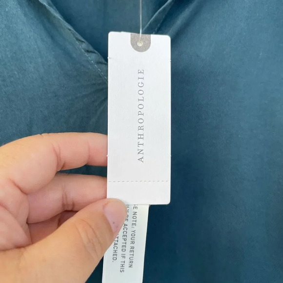 Anthro Amadi Glenn Peasant Sleeves Tiered Tunic MIDI Dress Large - Picture 7 of 15